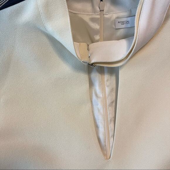 Rosetta Getty winter white wool long sleeve dress with keyhole - Picture 7 of 9